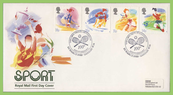 G.B. 1988 Sports set on Royal Mail First Day Cover, London W14