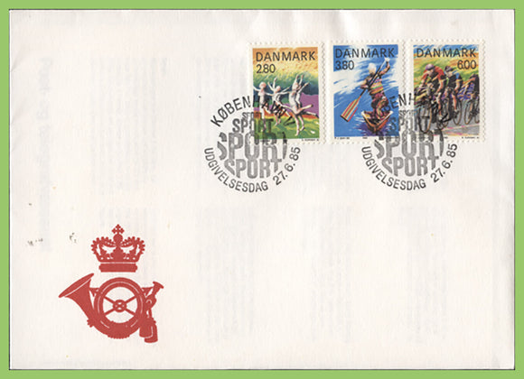 Denmark 1985 Sports set on First Day Cover