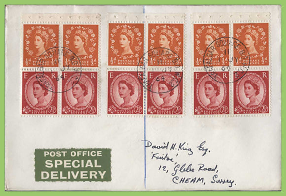 G.B. 1964 Holiday Booklet panes on plain First Day Cover, Trafalgar Sq.