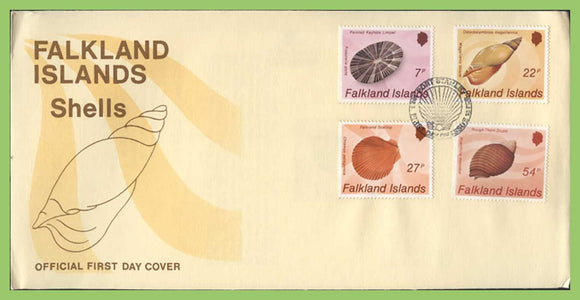 Falkland Islands 1986 Shells set on illustrated First Day Covers, Port Stanley