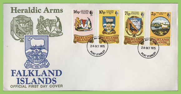 Falkland Islands 1974 Heraldic Arms set on illustrated First Day Cover, Port Stanley