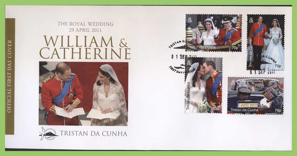 Tristan Da Cunha 2011 Royal Wedding William & Kate set First Day Cover