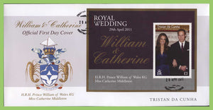 Tristan Da Cunha 2011 Royal Wedding William & Kate M/S First Day Cover