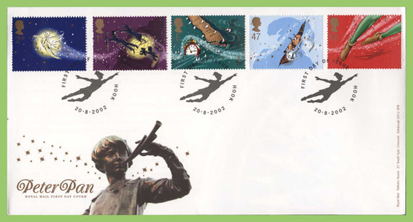 G.B. 2002 Peter pan set on u/a Royal Mail First Day Cover, Hook