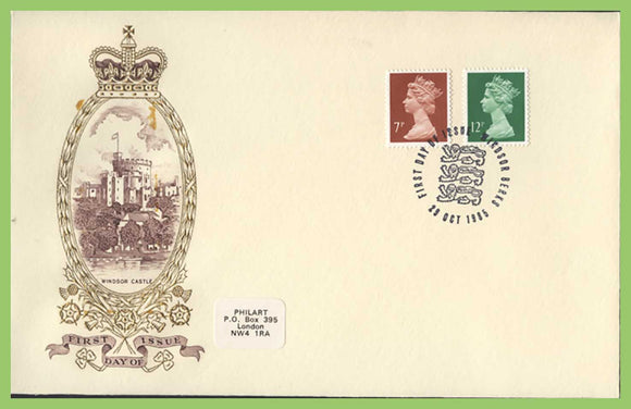 G.B. 1985 7p & 12p definitives on Philart First Day Cover, Windsor