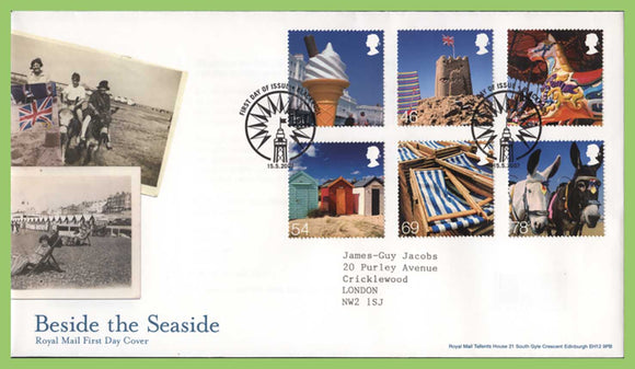 G.B. 2007 Beside the Seaside set on Royal Mail First Day Cover, Blackpool