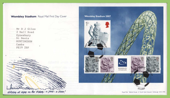 G.B. 2007 Wembley Stadium M/S on Royal Mail First Day Cover, Wembley