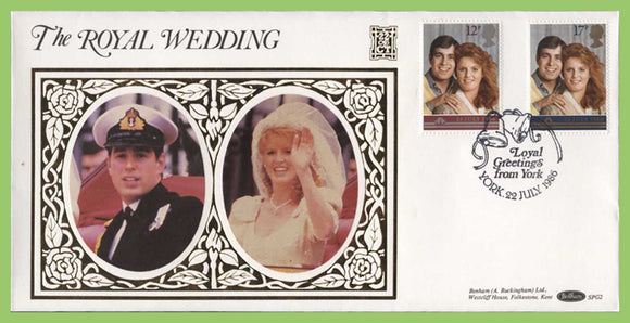 G.B. 1986 Royal Wedding set on Benham First Day Cover, York