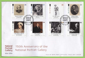 Isle of Man 2006 150th Anniv of National Portrait Gallery set First Day Cover