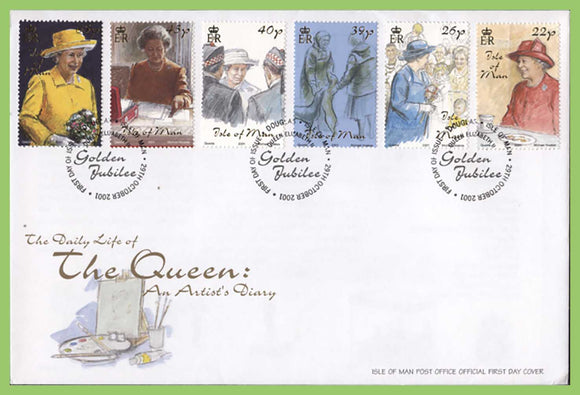 Isle of Man 2001 Golden Jubilee (1st issue) set First Day Cover