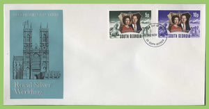 South Georgia 1972 Royal Silver Wedding set on First Day Cover