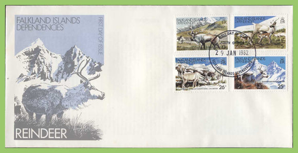Falkland Island Dependencies 1982 Reindeer First Day Cover
