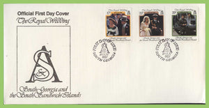 South Georgia 1986 Royal Wedding set on First Day Cover