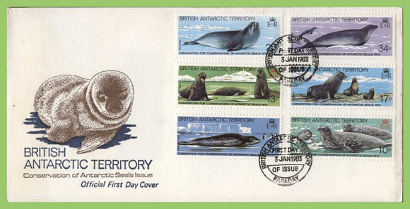 British Antarctic Territory 1983 Seal Conservation set First Day Cover
