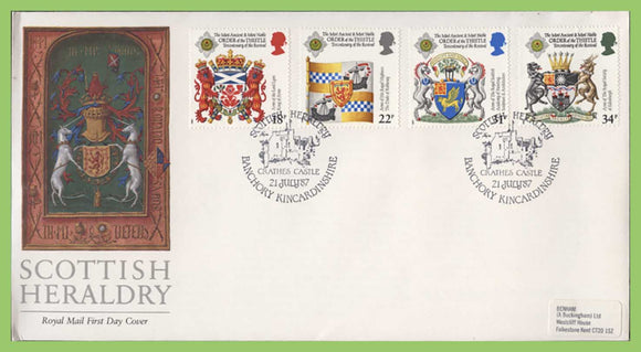 G.B. 1987 Scottish Heraldry set on Royal Mail First Day Cover,