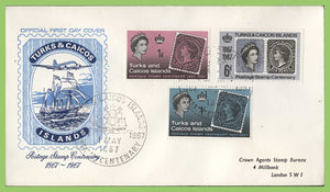 Turks & Caicos 1967 Postage Stamp Centenary set on First Day Cover