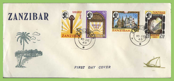 Zanzibar 1963 Independence set on First Day Cover