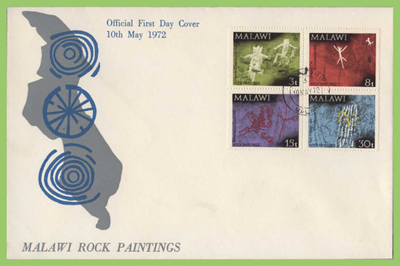 Malawi 1972 Rock Paintings set on First Day Cover