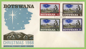 Botswana 1968 Christmas set on First Day Cover