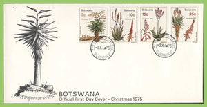 Botswana 1975 Christmas. Aloes set on First Day Cover, Gaborone