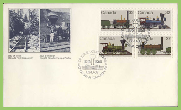 Canada 1983 Railway Locomotives (1st series) on First Day Cover
