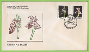 Cyprus (Turkish) 1991 Orchids set on First Day Cover