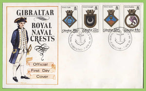 Gibraltar 1988 Royal Naval Crests set First Day Cover