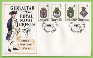 Gibraltar 1987 Royal Naval Crests set First Day Cover