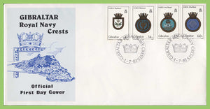 Gibraltar 1983 Royal Naval Crests set First Day Cover