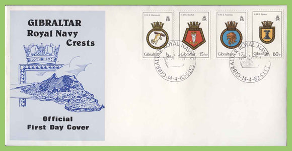 Gibraltar 1982 Royal Naval Crests set First Day Cover