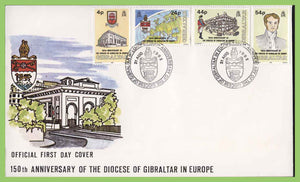 Gibraltar 1992 150th Anniv of Anglican Diocese of Gibraltar-in-Europe set First Day Cover