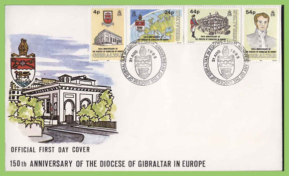 Gibraltar 1992 150th Anniv of Anglican Diocese of Gibraltar-in-Europe set First Day Cover