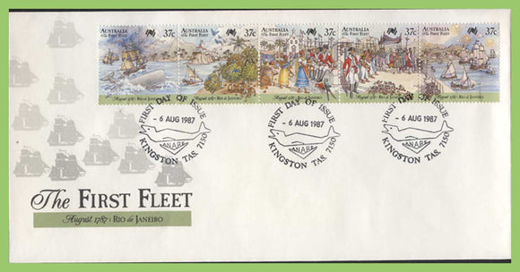 Australia 1987The First Fleet, Rio De Janeiro set on First Day Cover