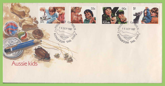 Australia 1987Aussi Kids set on First Day Cover