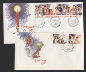 Australia 1987 Christmas Issue on two First Day Covers