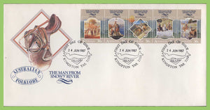 Australia 1987 Folklore, Man from Snowy River set on First Day cover