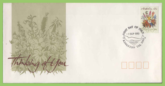 Australia 1990 Greetings stamp. Australian Wildflowers on First Day Cover