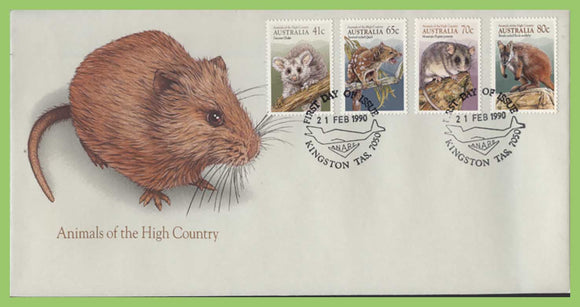 Australia 1990 Animals of the High Country set on First Day Cover