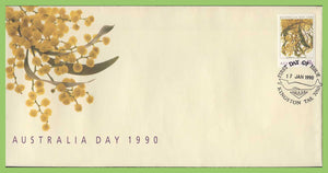 Australia 1990 Australia Day Golden Wattle flower on First Day Cover