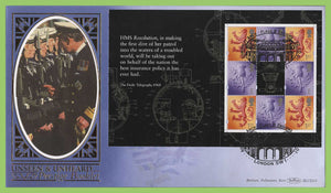 G.B. 2001 Unseen & Unheard, HMS Resolution booklet pane on Benham First Day Cover, London SW1