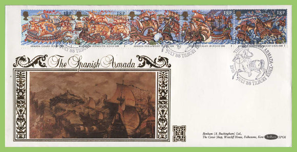 G.B. 1988 Spanish Armada set on Benham Gold First Day Cover, Tilbury, Essex