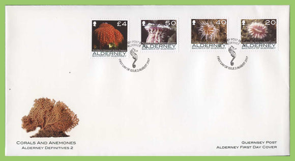 Alderney 2006 Corals and Anemones, four definitives inc. £4.00 on First Day Cover