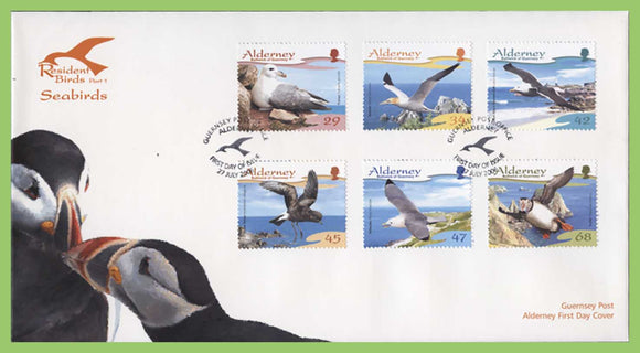 Alderney 2006 Resident Birds (1st series). Seabirds set on First Day Cover