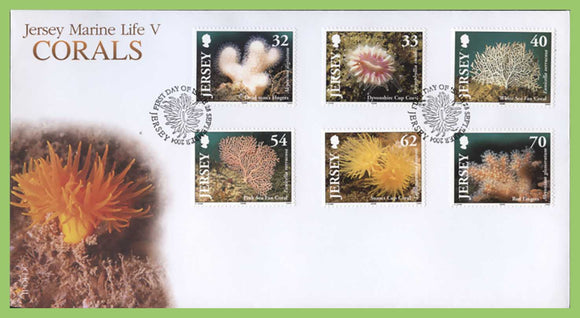 Jersey 2004 Marine Life V set on First Day Cover