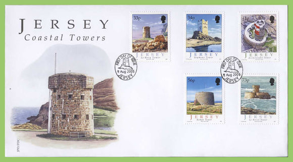 Jersey 2005 Costal Towers set on First Day Cover