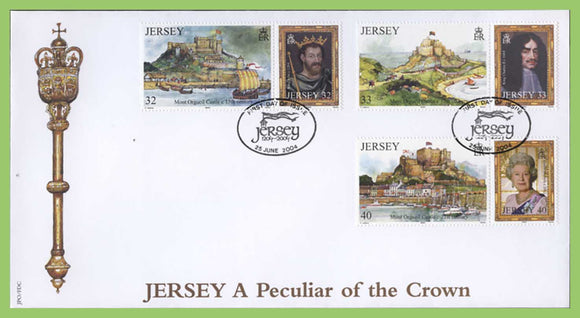 Jersey 2004 A Peculiar of the Crown set on First Day Cover