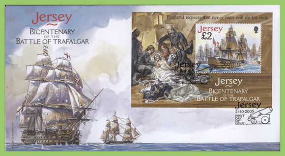 Jersey 2005 Bicentenary of the Battle of Trafalgar M/S on First Day Cover