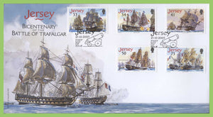 Jersey 2005 Bicentenary of the Battle of Trafalgar set on First Day Cover