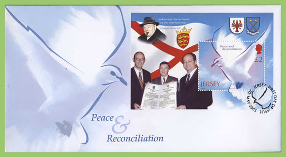 Jersey 2005 Peace and Reconciliation M/S on First Day Cover