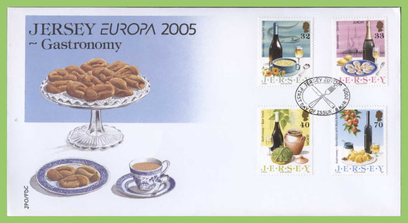 Jersey 2005 Europa. Gastronomy set on First Day Cover